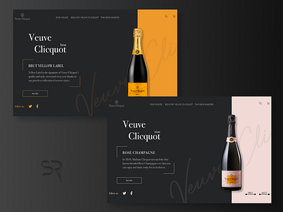 Wine store concept for Veuve Clicquot bottle ui ux web design wine winery