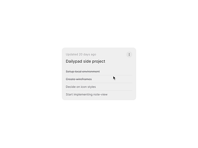 Daily Note - Card Color Interaction prototype ui ux