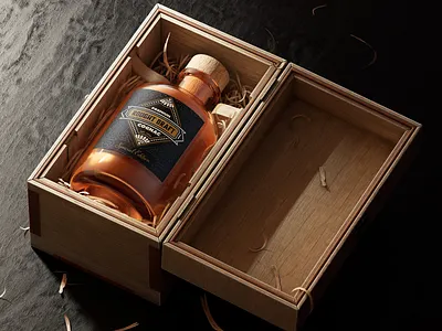 Vintage Liquor Branding Design branding branding design design graphic design liquor packaging mockup packaging packaging concept