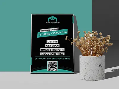 Body By Brando Flyer & Teardrop Flag Design. advertisement design branding design graphic design gym fitness gym fitness flyer icon illustration logo minimal signage design signs design ui ux vector