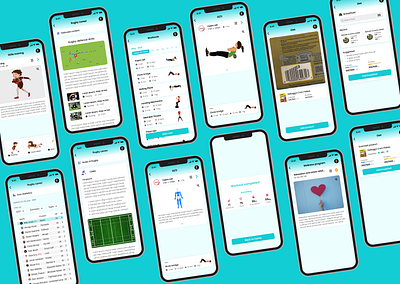 Rugby app - Online Rugby training and monitoring App branding diet my career online class physical fitness rugby sports uiuxdesign wellbeing workout