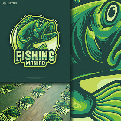 Fishing logo brand branding design designs esports fish fishing flame illustration logo skull