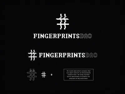 FingerprintsDAO – New Logo & Branding animated logo animation bitcoin branding crypto cryptoart cryptocurrency curator derek mohr digital ethereum glitch effect glitchy graphic design logo logo design nft non fungible token responsive logo typography