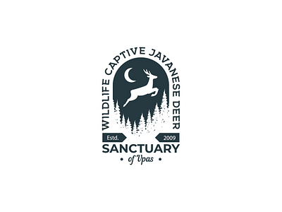 Sanctuary of Upas Logo animal brand business captive consevartion deer development ecology ecosystem environment forest identity life logo nature protection reserve sanctuary wildlife zoo