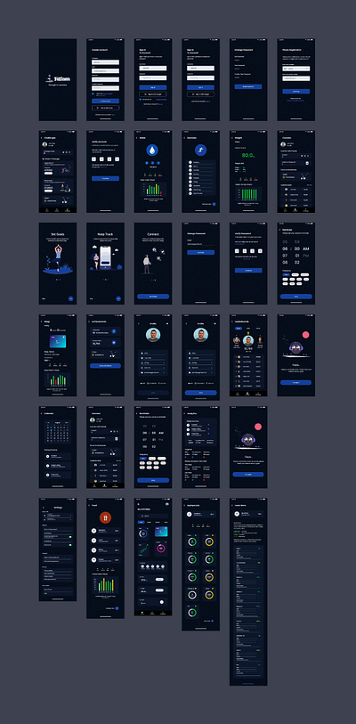 Fitfam Dark Mode adobexd design typography ui ux
