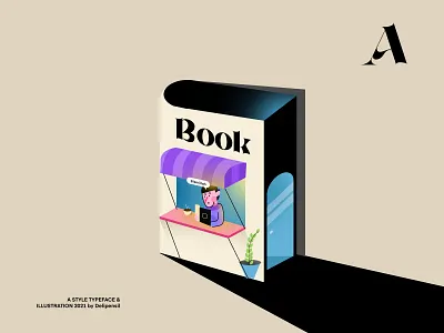 Book Illustration - ABORN Font Typeface best font book font fonts illustration inspiration mobile