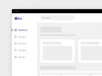 Ero Dashboard app clean dashboard design menu minimal nav navigation bar navigation drawer sidebar ui ux webapp