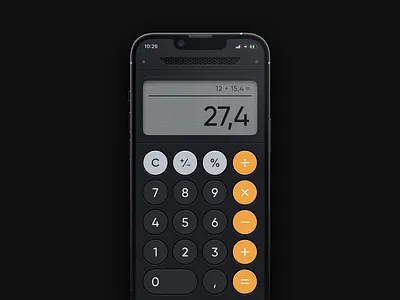 My tech Calculator app apple calculator design figma flat ios ui ux