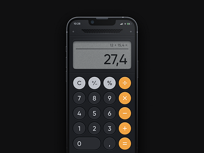 My tech Calculator app apple calculator design figma flat ios ui ux