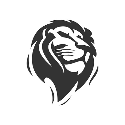 Lion Head Logo Design Vector silhouette