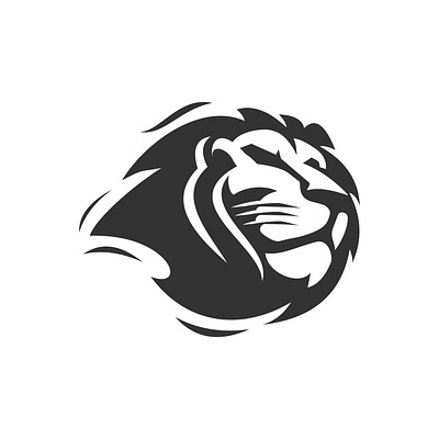 Lion Head Logo Design Vector silhouette