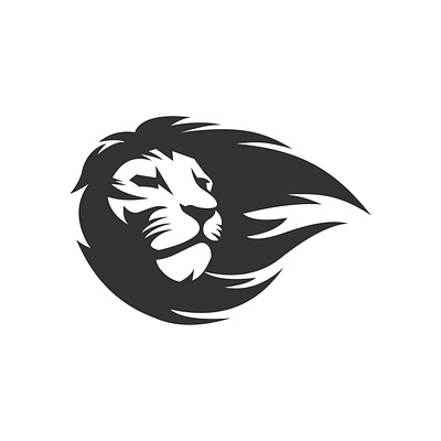 Lion Head Logo Design Vector silhouette