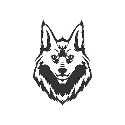 Wolf Mascot Logo Design Vector abstract