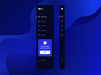 Ero dashboard nav app clean dashboard minimal nav navigation bar side nav ui ux web web app