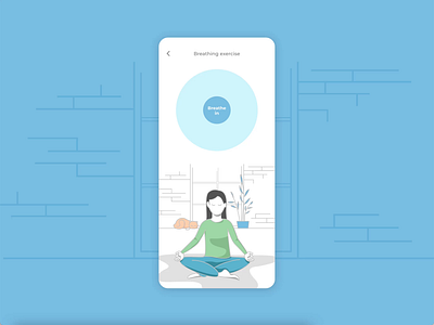 Meditation Mobile App UI animation app design illustration meditation mobile app relax ui