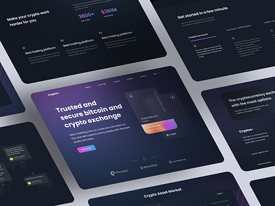 Cryptos- Cryptocurrency Exchange Website 3d animation app branding crypto design graphic design illustration logo motion graphics ui uidesign uiux ux web website