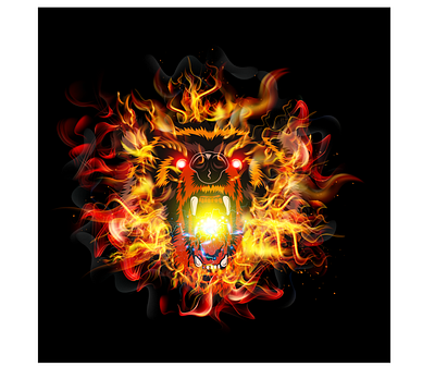 Blasting Bear Illustration 3d design drawing graphics illustration illustrator nft sketch