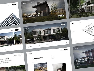 M-Corp - Architecture & Interior Design Company animation architecture building concept corporate design ecommerce house interior luxury modern ui ux website