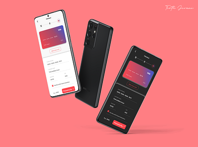 Credit Card Checkout Screen 100daysofdesign aesthetic app application black branding color creditcard dailyui darkmode design mockup perfect s21 samsung screen ui