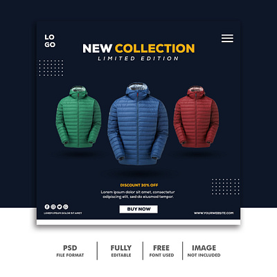 Clothes Collection Social Media Post branding design graphic design illustration vector