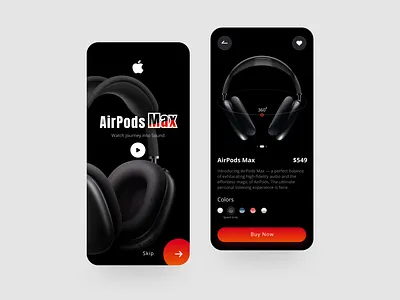 AirPods App airpods airpodsmax app app design apple application dark design gradient icons product ui ux