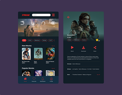 Mobile App - Movie Online app film film online mobile mobile app mobile design movie movie online stream streaming ui