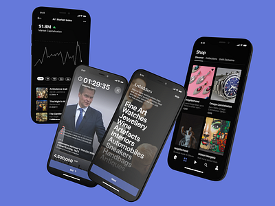 Mobile App UI - Online Auction/Bidding App app ui app ux art bidding app mobile mobile app ui mobile ux ux ui watches app