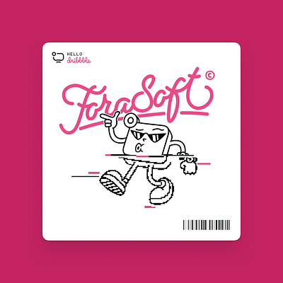 Hello Dribbble! branding design illustration logo vector