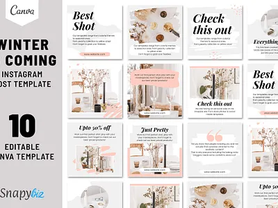 Winter is Coming Instagram Post Template - Snapybiz instagram post ideas pinterest