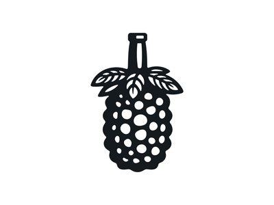 Berry Bottle Logo alcohol berry blackberry bottle cafe catering drink emblem fruit grapes juice lemonade logo mulberry production raspberry restaurant shop tasting wine