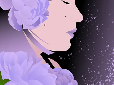 Peonies illustration vector