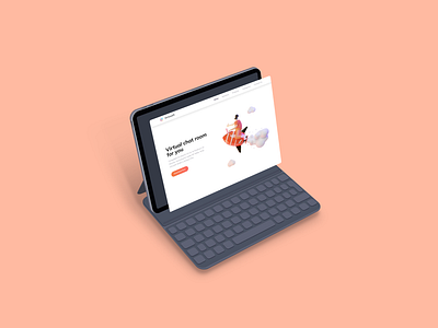 Minimalistic Landing Page app branding design illustration ui ux