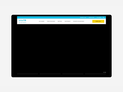 UNICEF - Homepage animation design navigation scroll ui