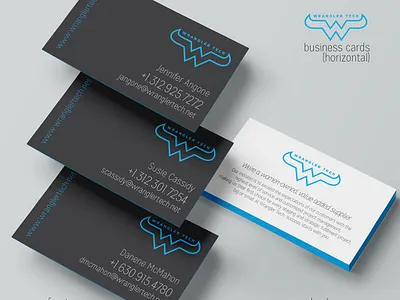 Wrangler Tech Biz Card and Logo Design branding design illustration logo typography vector