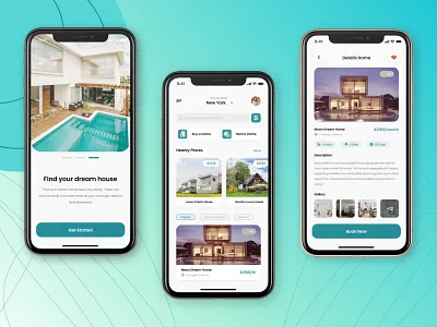 Real Estate Modern Design UI/IX 2020 trend branding case study design figma home app mobile app real estate real estate app ui ui design ui kit ui mobile ux design ux mobile xd ui kit