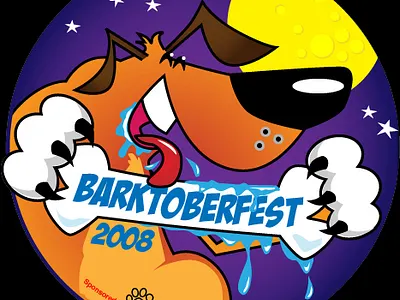 Barktoberfest character design Fundraising Button character design design illustration lettering vector