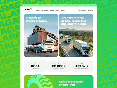 Website for a transport company branding design graphic design home page inspiration landing logo minimal modern transport trendy typography ui ux web web design website