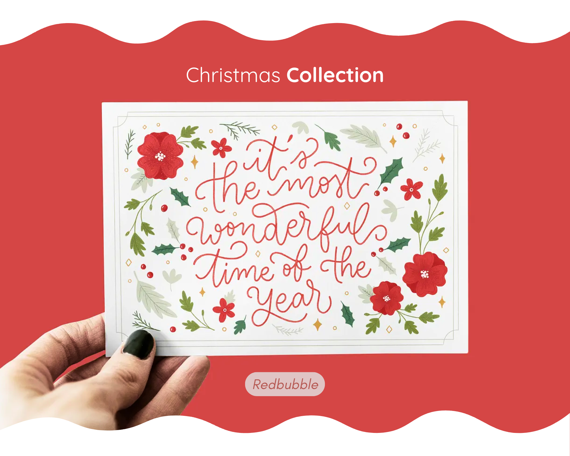 Christmas collection christmas illustration lettering pattern