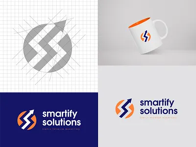 Smartify Solutions Branding abstract agency logo brand guidelines branding creative custom logo design designworld logo logo designer logo ideas logo mark logodesign logomarca logonepal marca minimal negative space logo simple