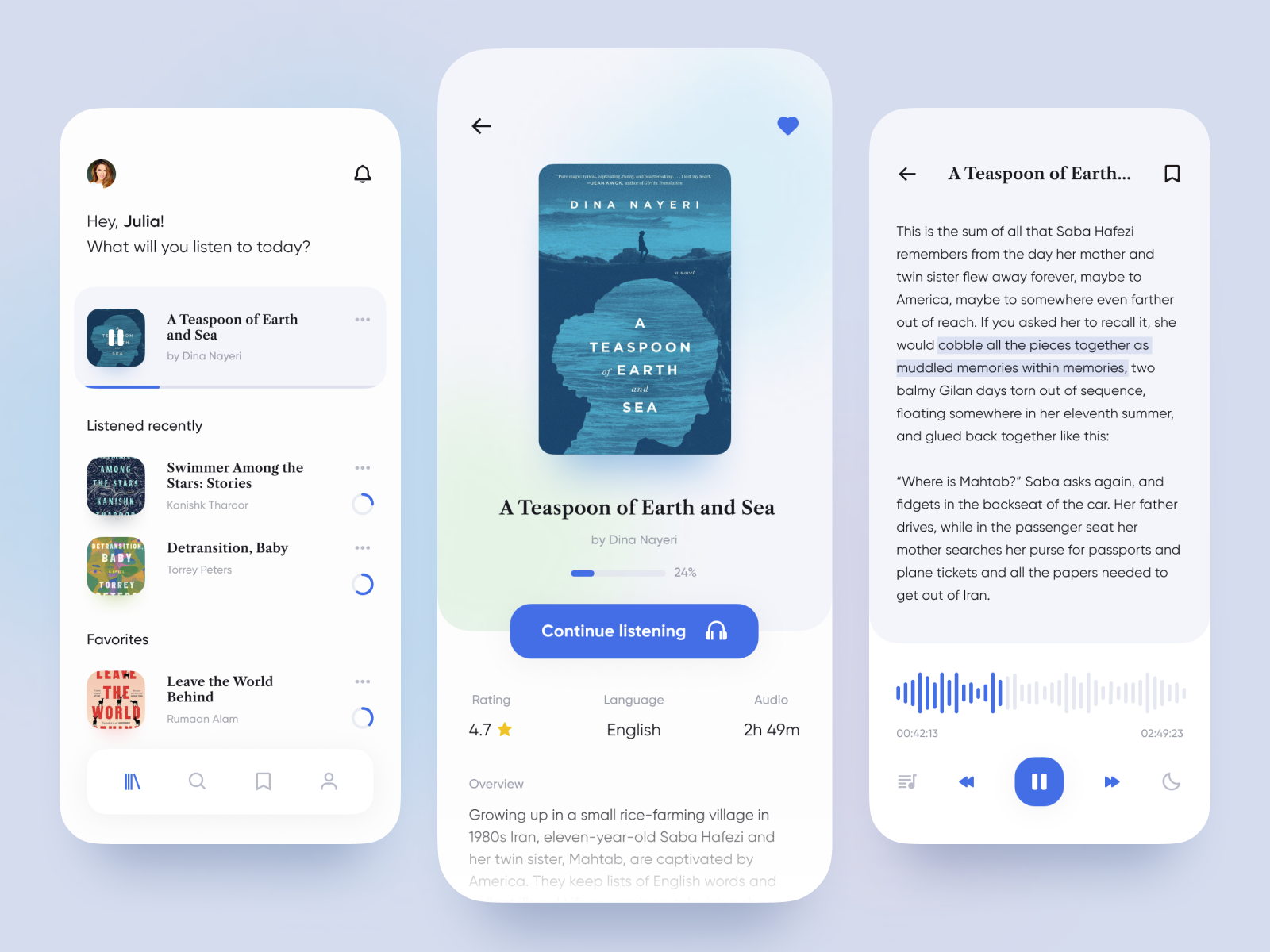 Example of Audio Books App