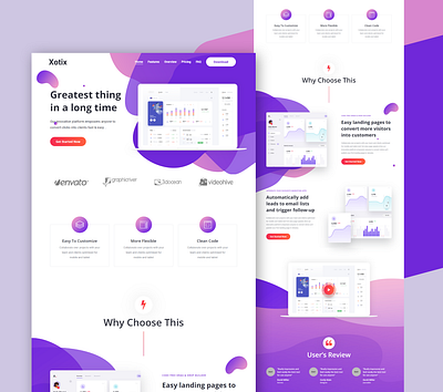 Software Landing Page (Saas) adobe xd app appearance application design fully coded functional website intaractive landing live preview motional product detail prototype saas service software software as service ui ux