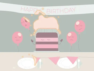 My birthday cake birthday cake candles fire graphic design illustration illustrationoftheday