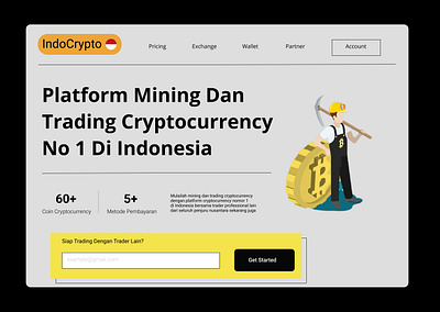 Indonesia Cryptocurrency Trading Platform Landing Page graphic design motion graphics ui