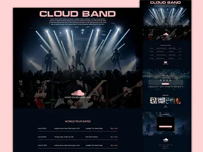 Cloud Band adobe xd band website best graphic designer best ui designer best ux designer cloud band dribbble mdhasinuzzaman music website trend ui design trending desing ui design ui template ui ux ui ux design user experience design user interface design ux design website template