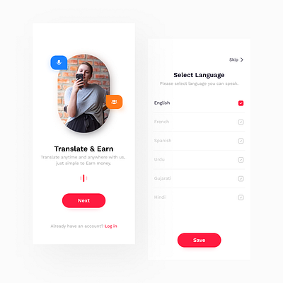 🌎 Translator Application With Earn Money appdesign earn figma translator ui