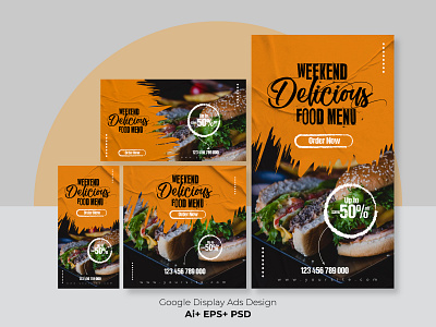 Food Web Banner Design advertising