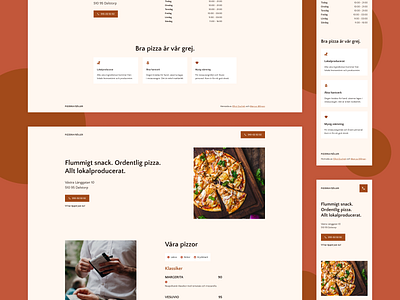 Pizzeria Pjöller — Cozy pizza website branding copper cozy design elegant food menu orange pizza restaurant rust ui warm web website