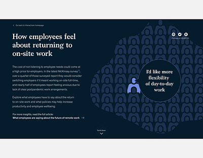 Covid pandemic, thoughts on returning to on-site work dataviz figma illustration interactive ui user interface vector