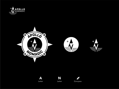 Apollo Nomadic compass design logo vector