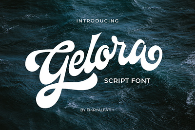 Gelora Script Font branding display font handwritten logo retro script vintage